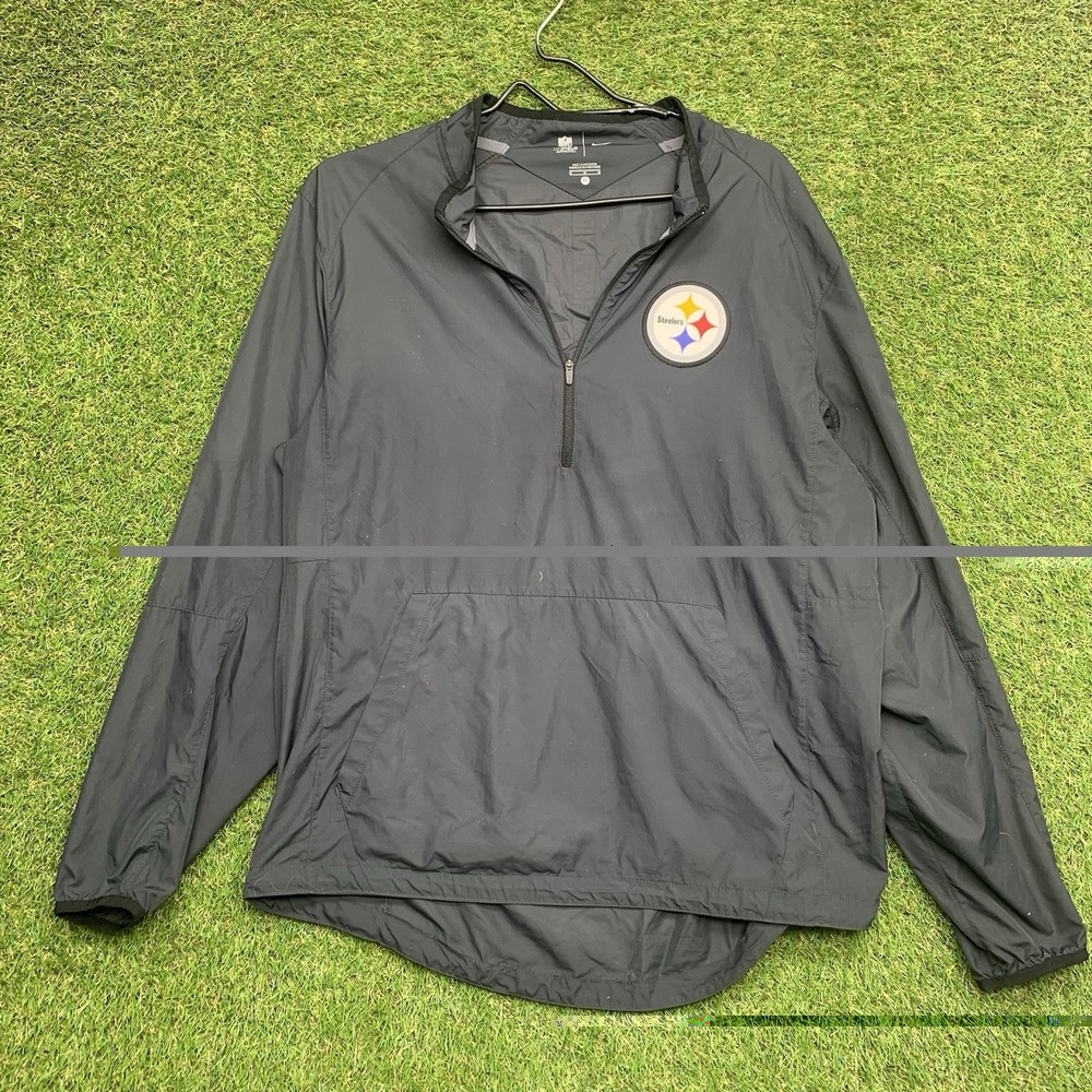 Nike Black Steelers Quarter-Zip Wind Pullover